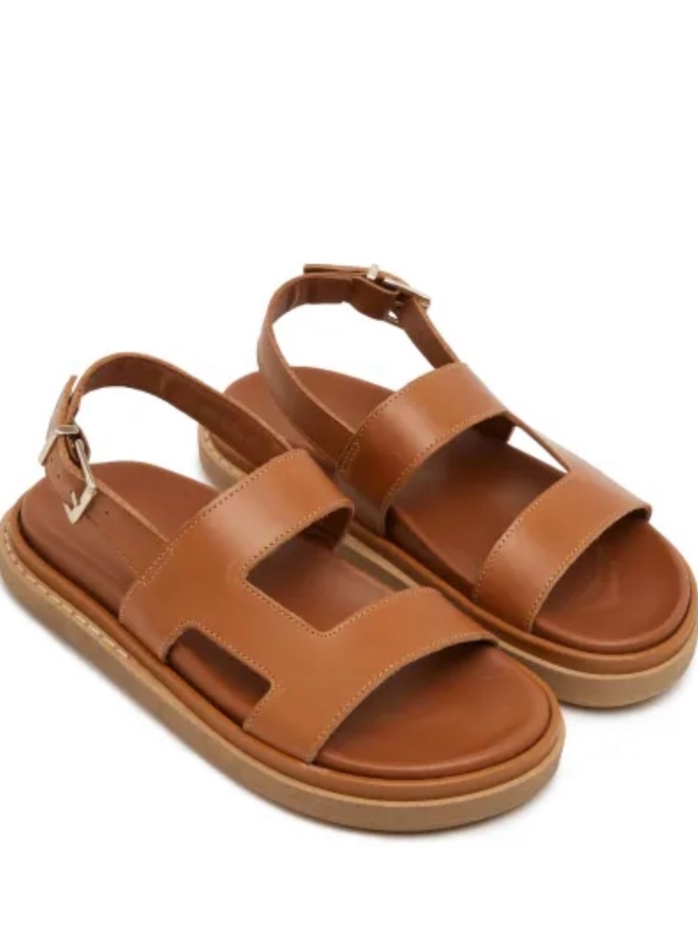 Alohas Women's Lorelei Leather Sandals Sz 10 Brown - NEW